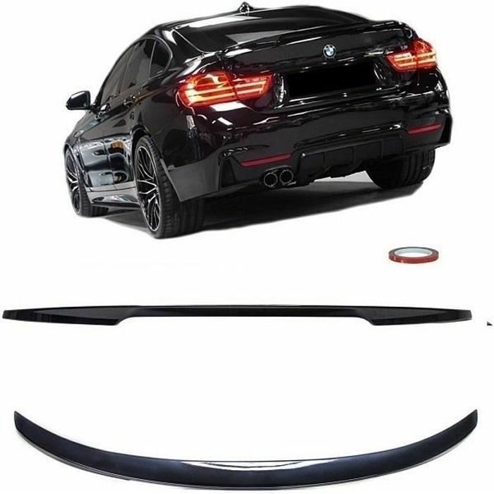 SPOILER / BECQUET DE COFFRE M PERFORMANCE NOIR BRILLANT BMW SERIE 4 F36 GRAN COUPE 2013-2019