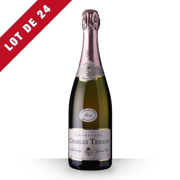 24X Charles Tession Brut Rosé 75cl Grand Cru - Champagne