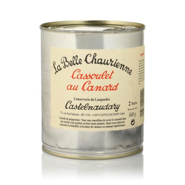 LA BELLE CHAURIENNE Cassoulet au Canard - Authentique Cassoulet de Castelnaudary - 2 parts 840 g