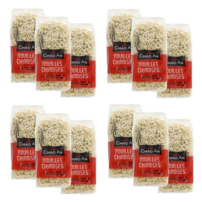 Lot 12x Nouilles chinoises sèches instantanée - Chao'an - sachet 400g