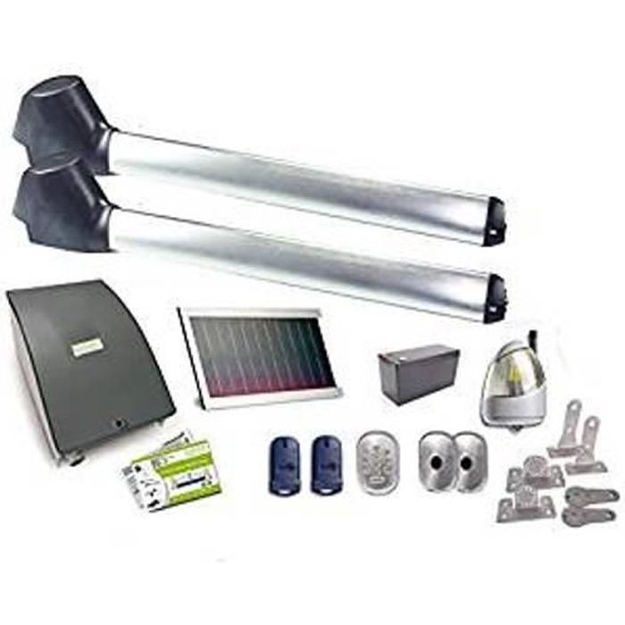 VO748 SOLAR automatisme kit motorisation ALLDUCKS DUCATI HOME pour portail battant maxi.5m/350kg chaque vantail Solaire 100% sans fi