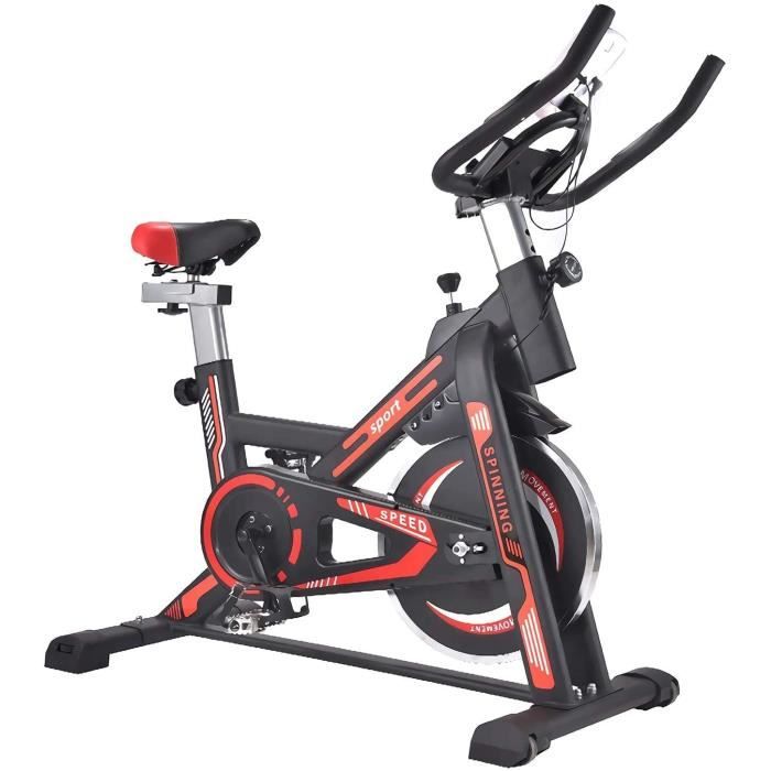 Lloow Vélo Statique Indoor - Vélo Spinning - Formation aérobie à vélos d'exercice, Charge silencieuse, Cargaison 200 kg