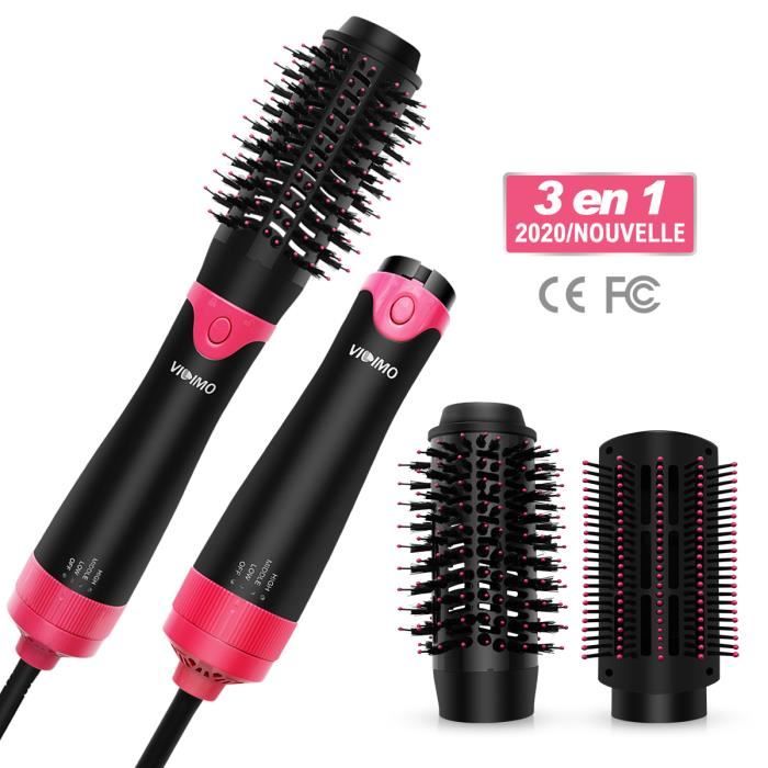 VILIMO Brosse Soufflante 3 en 1 Brosse Sèche-cheveux Brosse Lissante avec 3 Niveaux de Température pour les Cheveau Mi-longs