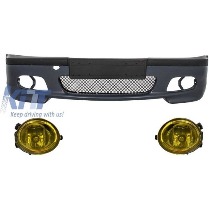 Pare-chocs avant pour BMW E46 Berline/Touring 1998-2004 M Tech M Sport Modèle avec Feux de Brouillard Jaunes