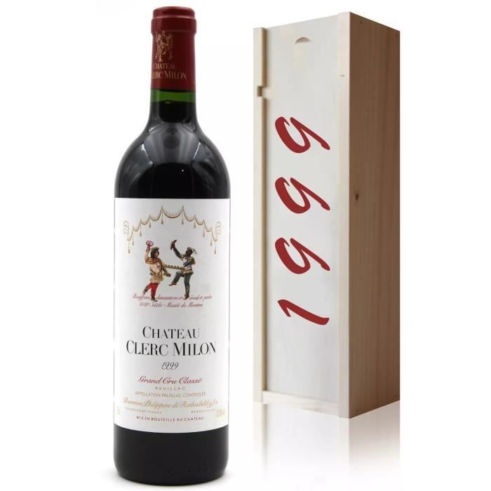Coffret Château Clerc Milon 1999 Rouge 75cl AOC Pauillac
