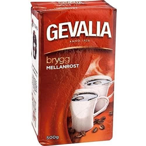 Gevalia Kaffe Mellanrost - Moyen Torréfié Moulu Café Filtre 500G - Paquet de 2