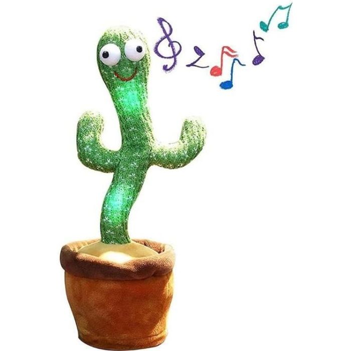 Jouet en Peluche Cactus Danse Cactus Jouet Répète Chant with 120 Songs, Cactus Toy répète ce Que Vous Dites Chanter et Danser pour