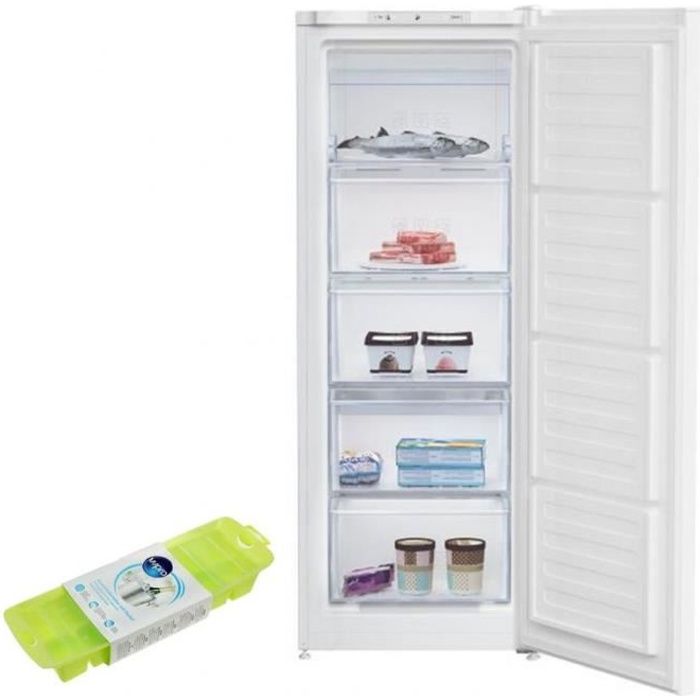 BEKO Congélateur armoire vertical blanc Froid statique 167L Autonomie 22h Freezer 61 Blanc