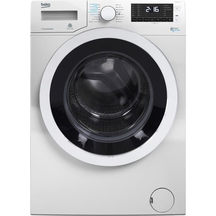 BEKO WDW85120-Lave linge séchant frontal-lav 8kg / sech 5 kg-1200 trs / min-B