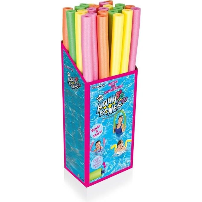 Bestway Aquabones Frites à mémoire de forme Diamètre 6,5 cm Hauteur 122 cm: Sports et Loisirs