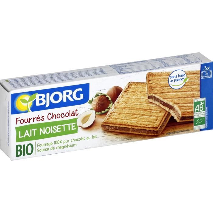 Bjorg Fourrés Chocolat Lait Noisettes 225g