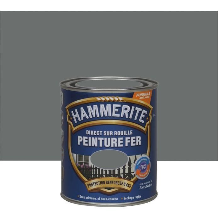 Hammerite fer martelé 0.75l gris ardoise