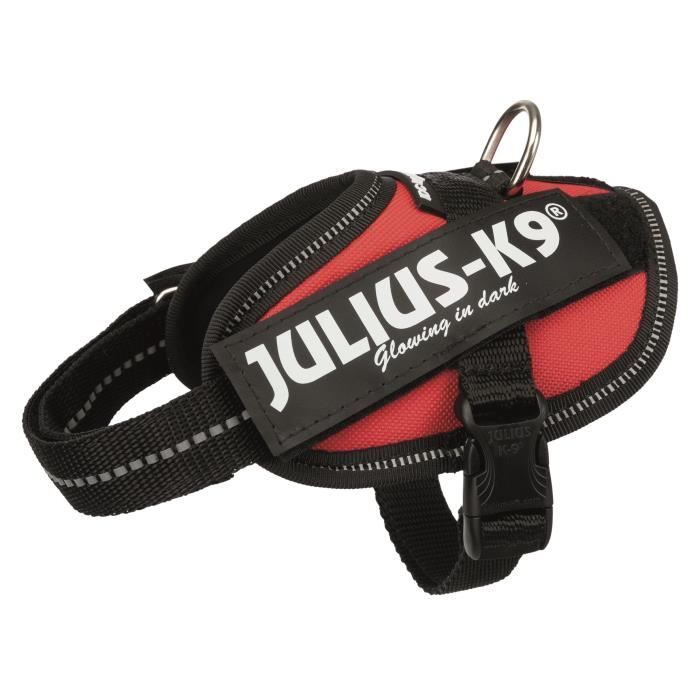 JULIUS K9 Harnais Power IDC Baby 2–XS–S : 33–45 cm - 18 mm - Rouge - Pour chien
