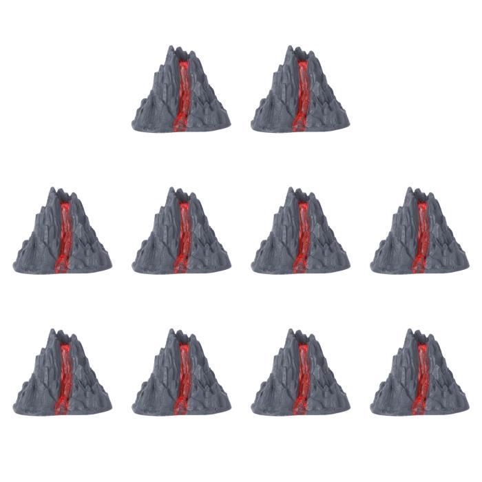 10 pièces Simulation Volcan Orner Volcan Jouet Modèle Artificielle Paysage Ornement