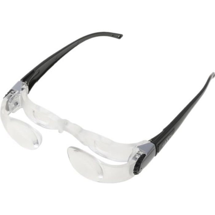 Lunettes Grossissantes Loupe Max TV Lunettes de Lecture Agrandissement 2.1x 0 à 300 Degrés pour Couture Bijoutier Bricolage etc