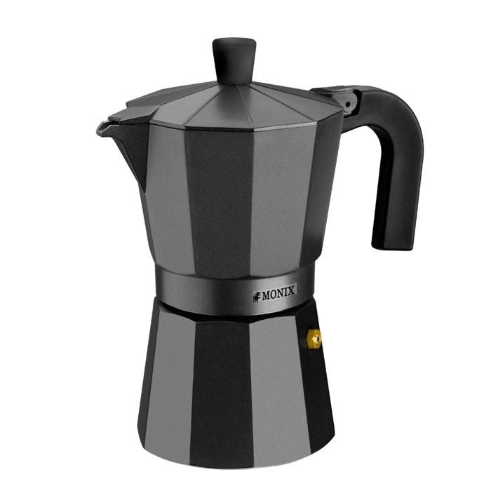 Monix vitro noir cafetière italienne 3 tasses