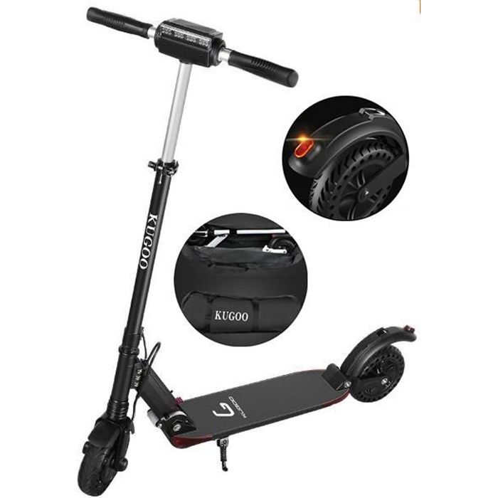 Scooter électrique pliant écran d'affichage à cristaux liquides de moteur KUGOO S1 Pro 350W 3 modes de vitesse maximum 25km / h IP54