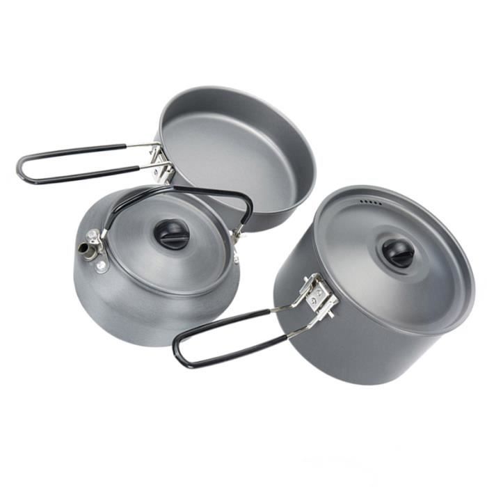 1 Ensemble Durable Pratique Alliage d'aluminium Cuisinière Pour la Randonnée popote - vaisselle - couverts camping - camp de base