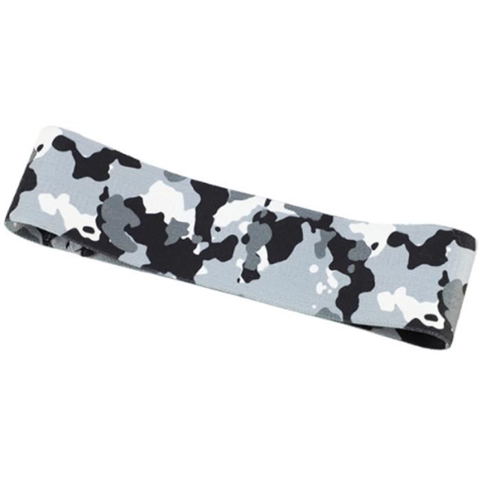 Latex Slip Coton RéSistance Bandes Butin Bandes ÉLastiques Exercice pour Cuisse Hanches Glutes Pont Fitness Camouflage Gris