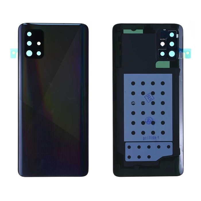 Piece Detachee Originale Cache Batterie Vitre Arrière Noir Pour Samsung Galaxy A51 (A515F)