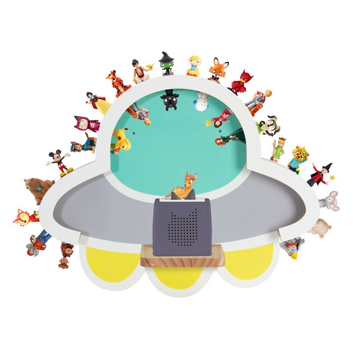 Étagère magnétique pour Tonie Box et Tonies Jusquà 30-40 Tonies Murale Étagère pour boîte à Musique pour Enfant UFO