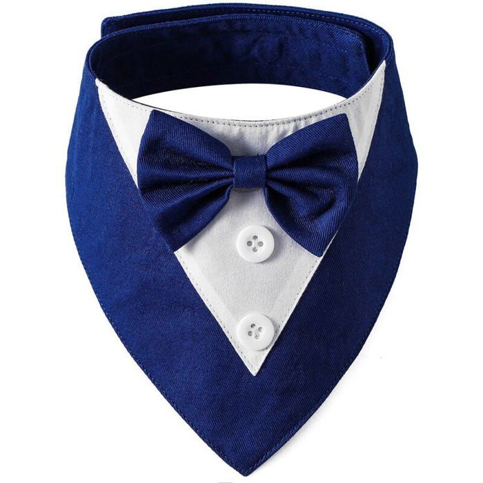 Meilleurs prix pour Collier de Chien Bandana de Mariage avec Nud Papillon Costume dAnniversaire Rglable Bleu couleurs multiples YYV