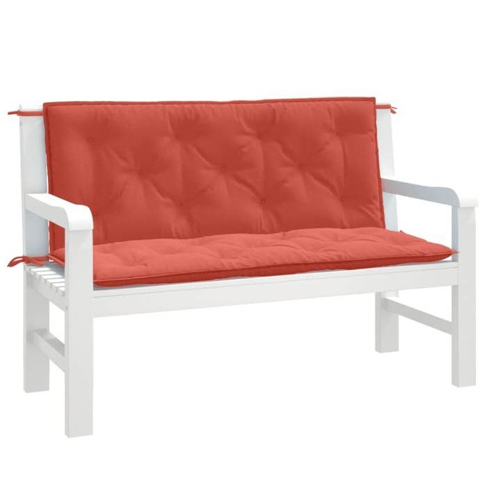 vidaXL Coussins de Banc Jardin Mélangé Lot de 2