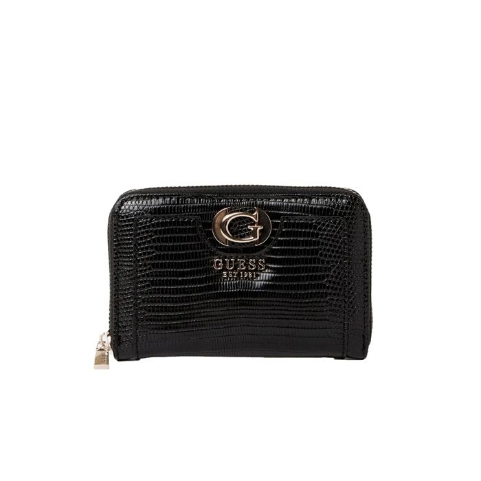 GUESS Porte-monnaie noir pour femme - Orlina SLG Medium Zip Around