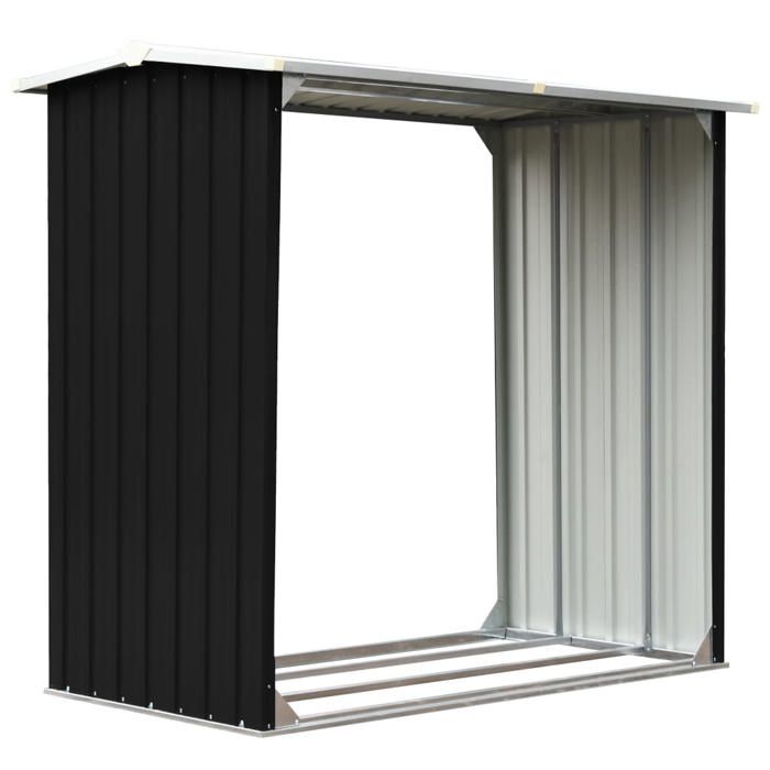 SALE 2025Abri de stockage à bois Acier galvanisé 172x91x154cm Anthracite chill943638