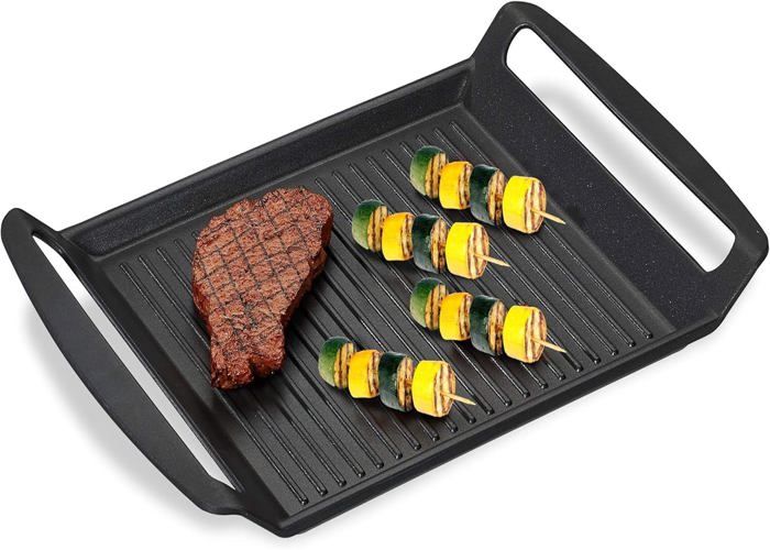 Presse à Burger Antiadhésive Chef Remi - Aluminium, Diamètre 11,4 Cm, Stries Intérieures, Garantie à Vie