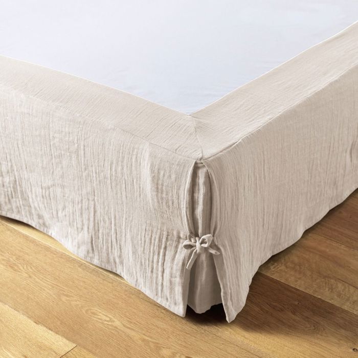 Cache sommier 160x200 cm Gaze de coton Naturel Cache sommier 160x200 cm Gaze de coton Naturel