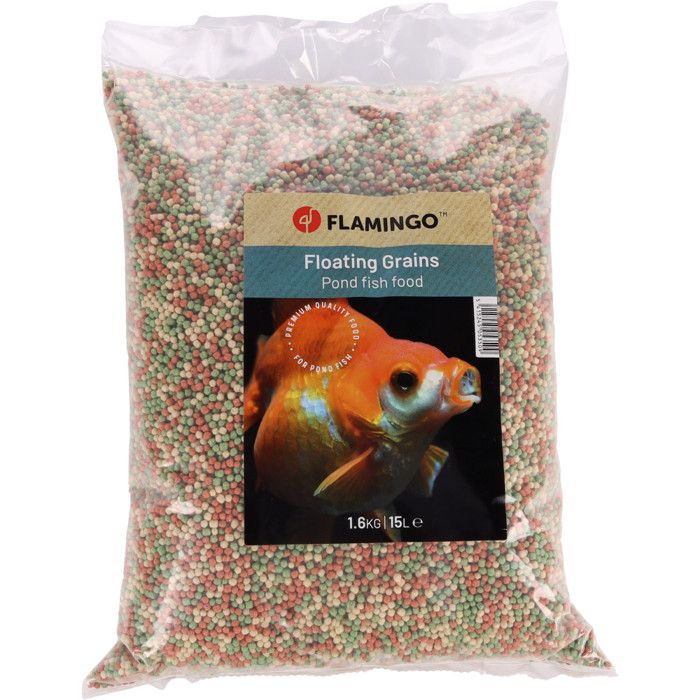 Nourriture poisson détang en granulat -15 Litres 1.6 kg - Flamingo