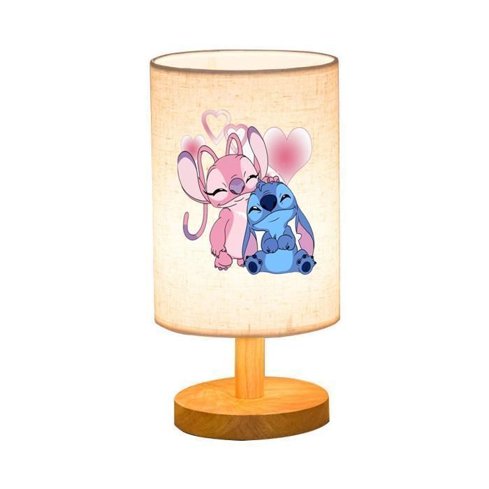 Lampe de Chevet Stitch Lampe de Table Lampe de Bureau Dimmable LED 3 Températures de Couleur parfait pour salon chambre Beige
