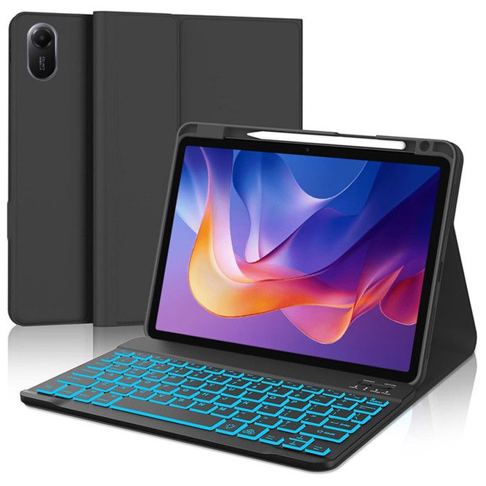 Français Étui clavier pour tablette Xiaomi Redmi Pad 2 11 poucesclavier Bluetooth avec porte-stylet intégré (noirrétroéclairé)