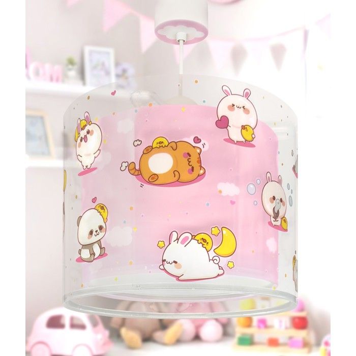 Dalber Lustre suspension enfant Kawaii Friends Rose - animaux décoratifs
