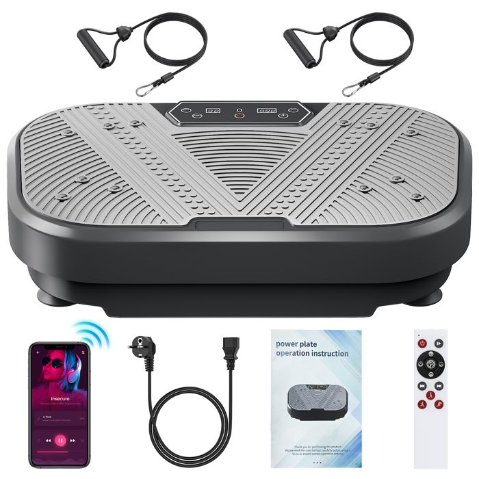 Plateforme Vibrante 120 Niveaux - 10 Modes, écran Tactile, Télécommande, Charge Max 200 Kg, Pour Perte De Poids Et Massage - 1