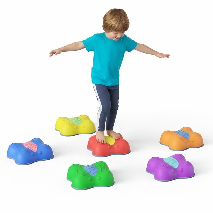 6 Pierres D'équilibre Pour Enfants – Jeu D'empilage Et De Coordination, Pour Intérieur Et Extérieur – Jouet D'activité Physique Génial