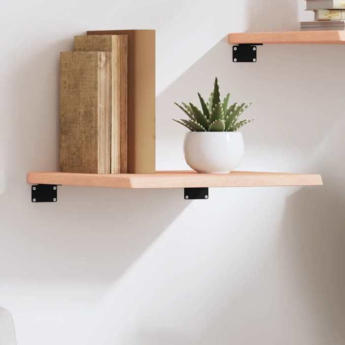 Étagère murale en bois de chêne - vidaXL - 40x40x2 cm - Bois de chêne massif - Non traité - Brun - Capacité 20 kg