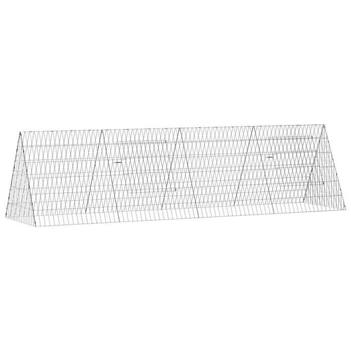 Cage Pour Lapins vidaXL 650 x 55 x 55 cm – Acier Galvanisé - vue 2