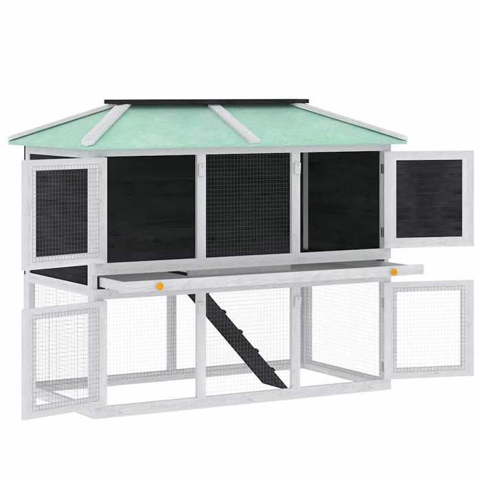 BEST-HOME Articles pour animaux - UU - Cage double pour animaux Bois   HH6486