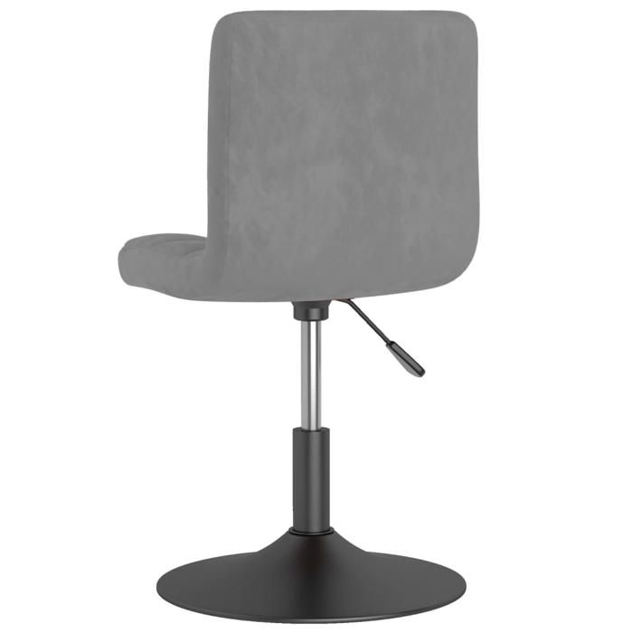 (NEW 2026)Chaise pivotante de salle à manger Scandinave - CLOUD - Meuble de Cuisine - 110 kg par siège - Gris clair Velours 4061870