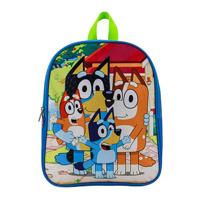 DAM Sac à dos préscolaire 3D Eva Bluey. Poche latérale. Avec personnage en relief 3D. 26x10x32 Cm. Couleur : Bleu