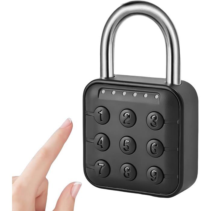 Cadenas Electronique Cadena Code 6 Chiffres Cadenas Code Exterieur IP67 Étanche Serrure pour Casier Valise Garage Portail