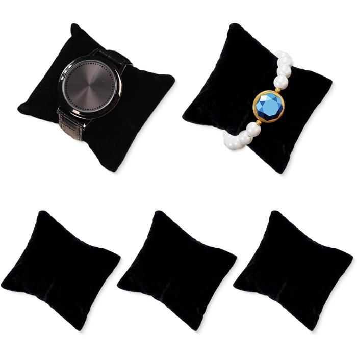 5 Pièces Oreillers De Bracelet En Velours 8X8X3.5Cm/3.2X1.4 Pouces Support De Bijoux-Oreillers Velours Pour Montres Bracelet[PP494]
