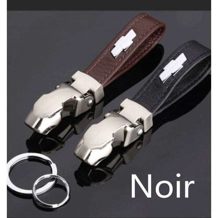 Porte-clés Cœur Léopard - Doré - Double Pendentif - Décoration Sac Et Valise