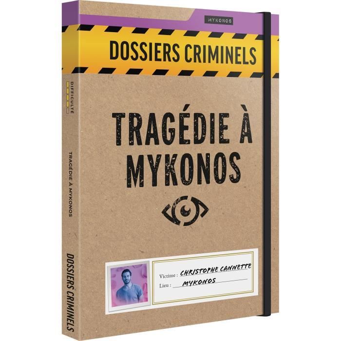 Tragédie à Mykonos - Asmodee - Jeu d'enqête - Dès 18 ans - Fabriqué en France