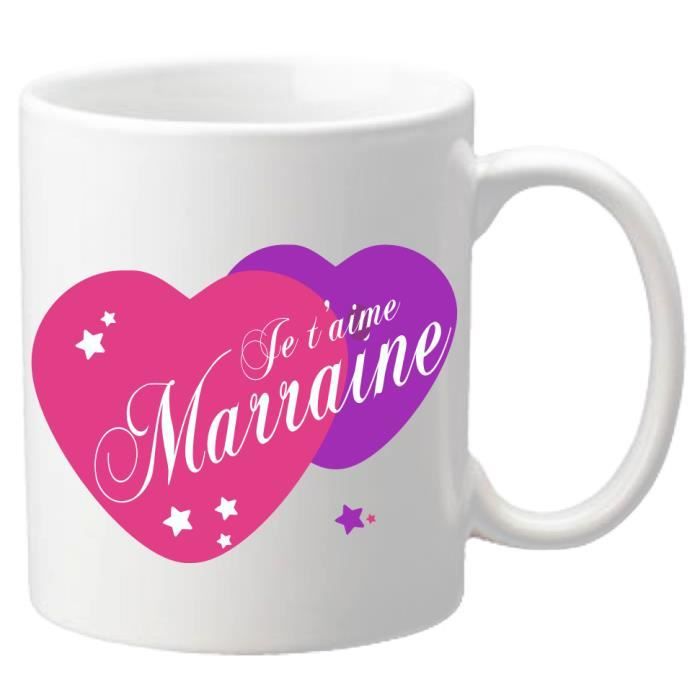 Mug Je taime Marraine Cadeau Parrain Marraine Bapt/ême