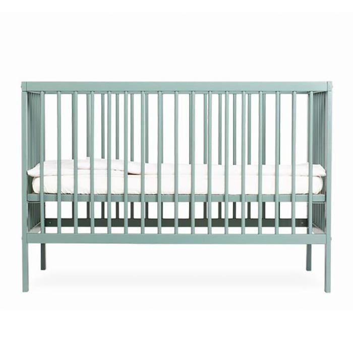 Mokee Lit Bebe 1 X 60 Cm Eco Responsable Et Evolutif Vert Bleute Cdiscount Puericulture Eveil Bebe