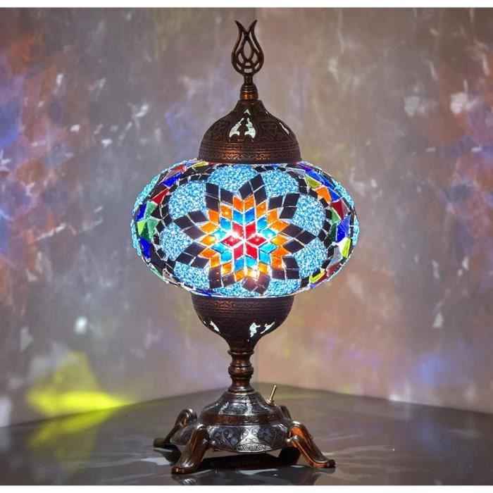 Lampe de table en mosaïque marocaine turque, lampe turque, lampe de