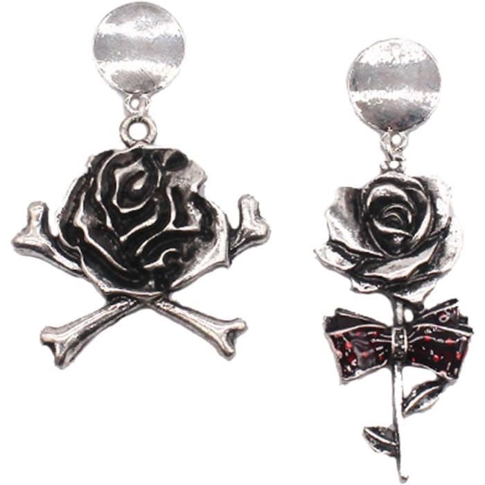 Paire De Boucles D'oreilles Rétro Vintage - Bijou Fantaisie Occasion - France